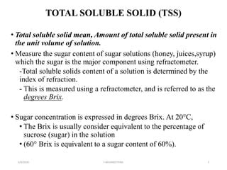 determination of total soluble solids by refractometer|total soluble solids readings.